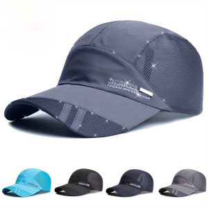 Quick-Drying Unisex Baseball Cap Lightweight Thin Breathable Mesh Running Hats Adjustable Outdoor Sports Hat For Women Men