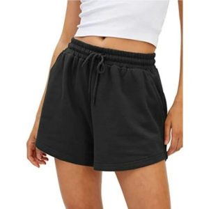 Sweat Shorts Women Casual Summer Athletic Shorts Drawstring Comfy Shorts High Waist Running Shorts