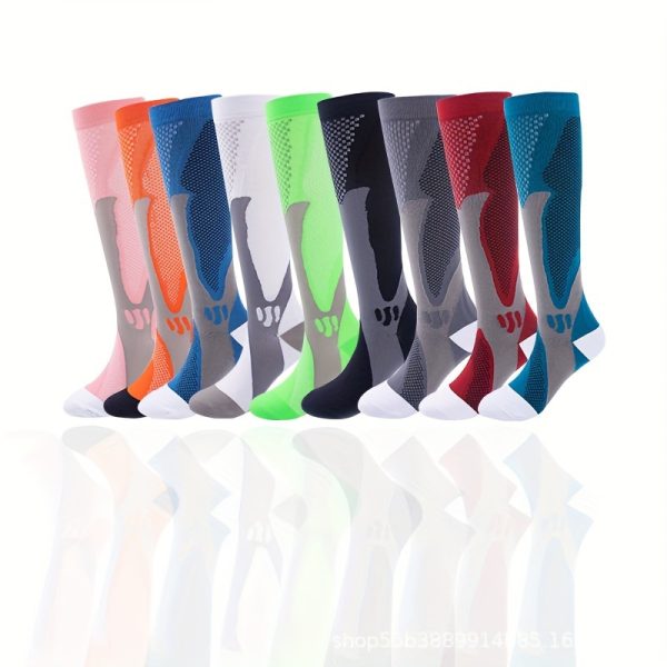 5 Pairs Of Sports Compression Socks, Comfortable, Breathable, Suitable For Running, Yoga, Fitness, Cycling