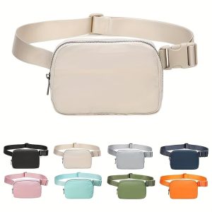 Stay Stylish & Stay Secure: Portable Nylon Sports Fanny Pack for Men & Women - Waterproof Mobile Phone Storage for Outdoor Running, Jogging & Fitness